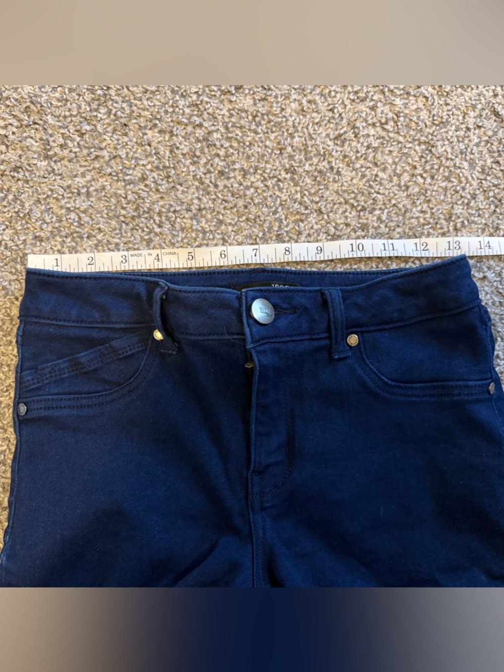 1822 Denim Blue Skinny Jeans, Capri - Picture 8 of 16